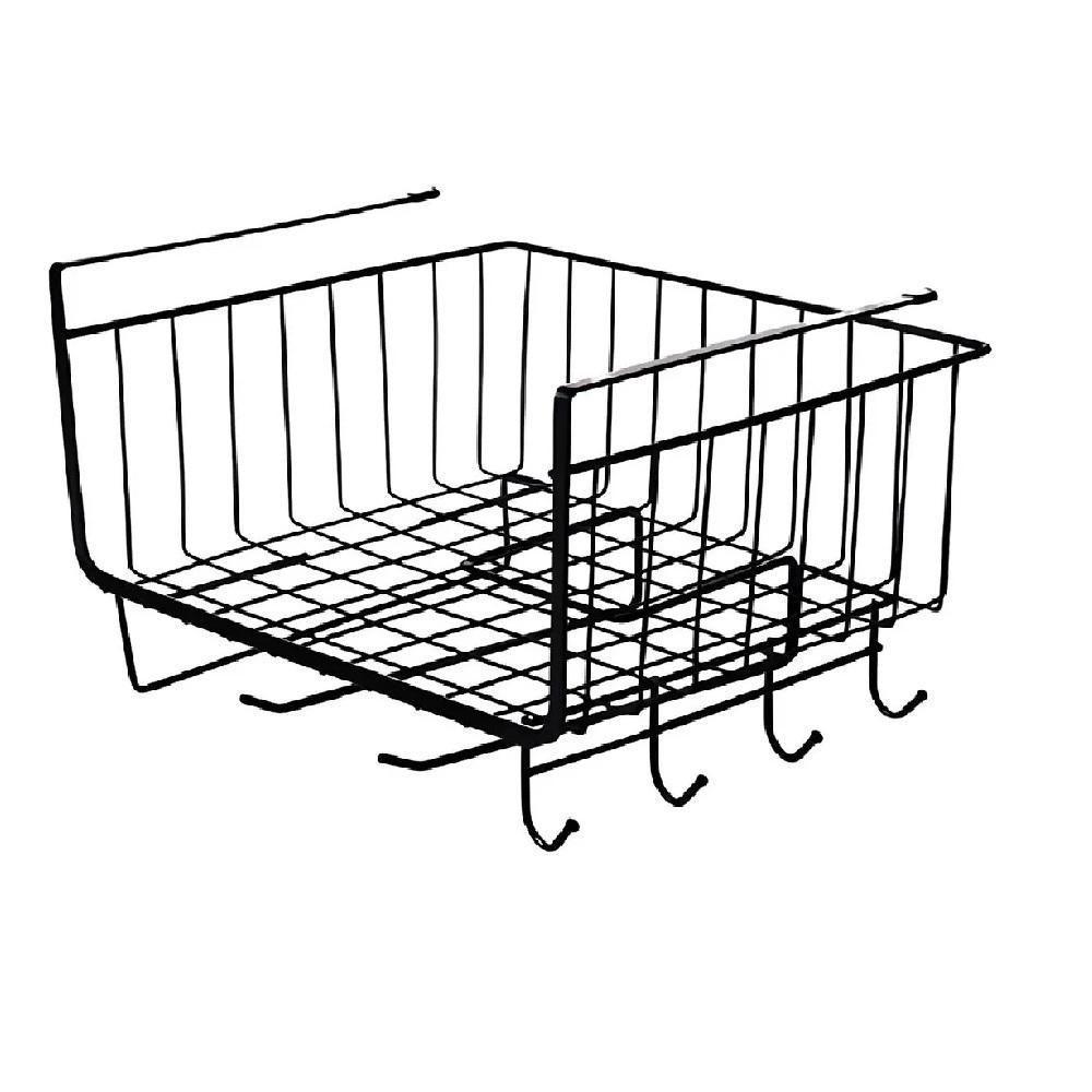 Cesto Organizador Suspenso Prateleira Porta Armario Suporte Bancada Rolo Papel Toalha Gaveta Mesa Cozinha Lavanderia 6 G - 4