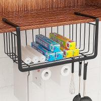 Cesto Organizador Suspenso Prateleira Porta Armario Suporte Bancada Rolo Papel Toalha Gaveta Mesa Cozinha Lavanderia 6 G - 5