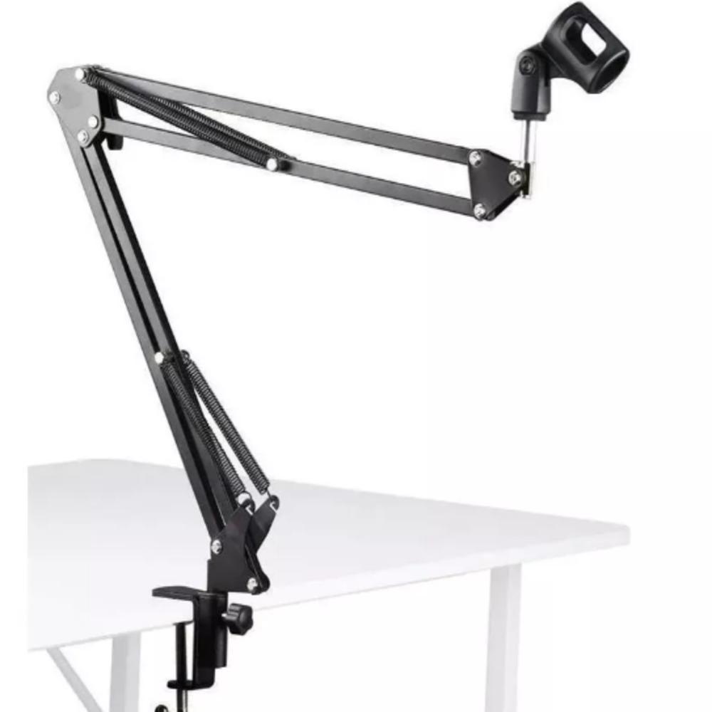 Suporte Microfone Articulado Mesa Braco Profissional Dobravel Ajustavel Em Aco Podcast Gravacao Estudio - 8