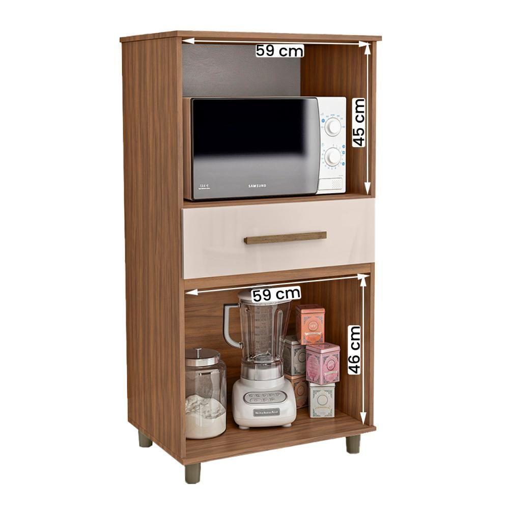 Balcão Multiuso Cairo Com 2 Portas E 1 Gaveta Freijo-baunilha - 3