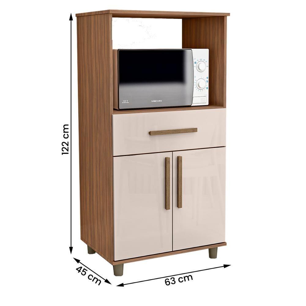 Balcão Multiuso Cairo Com 2 Portas E 1 Gaveta Freijo-baunilha - 4