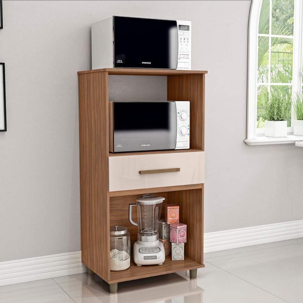 Balcão Multiuso Cairo Com 2 Portas E 1 Gaveta Freijo-baunilha - 5