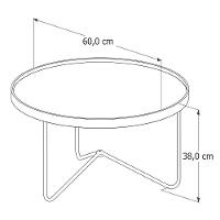 Mesa De Centro Alamanda Sala Espelhada Com Pés Metálicos Castanho-bronze - 4