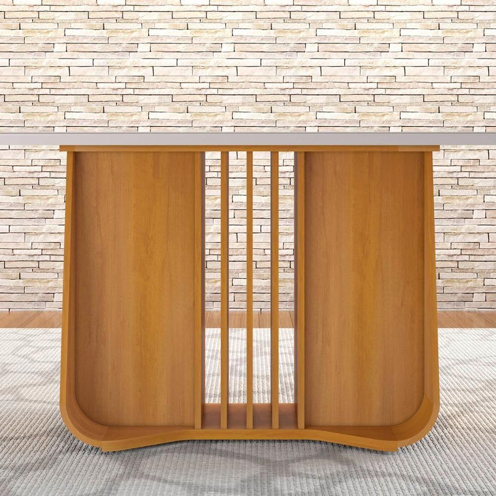 Mesa De Jantar Harpa 6 Lugares Com Tampo De Vidro Naturale-off White - 3