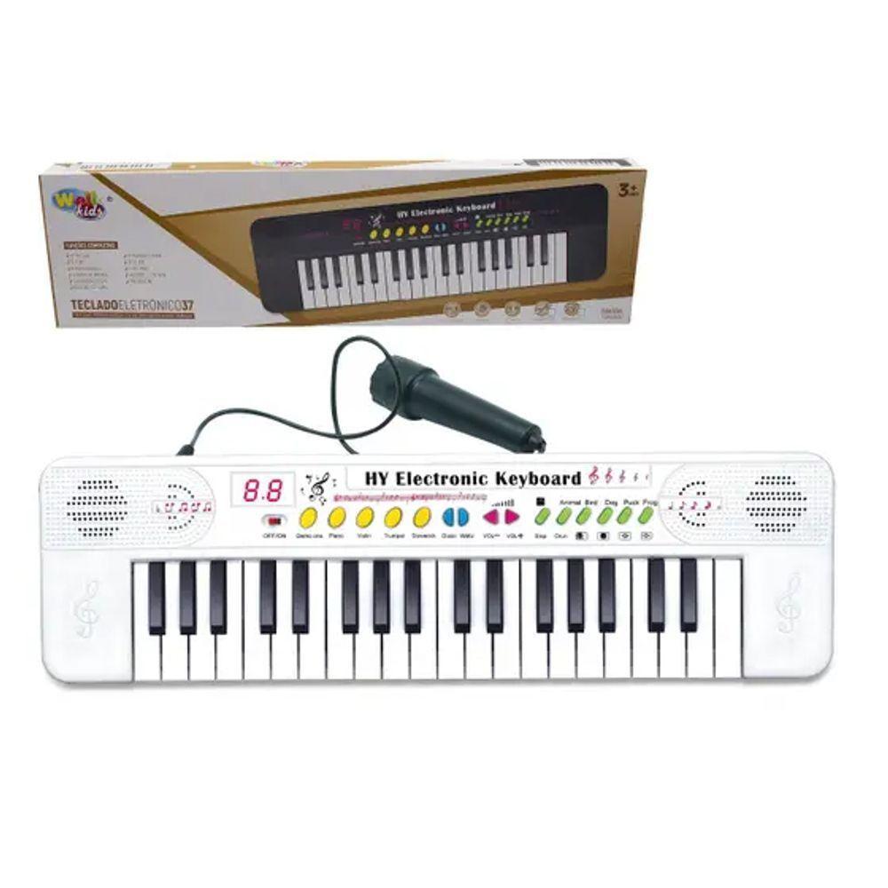 Teclado Musical Com 37 Teclas Som E Microfone Ritmos Srt Cor - 2