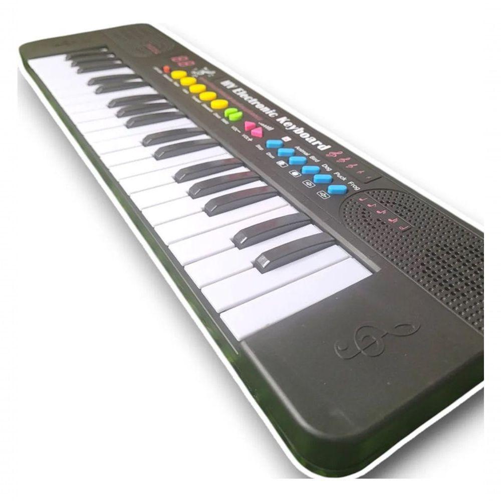 Teclado Musical Com 37 Teclas Som E Microfone Ritmos Srt Cor - 8