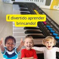 Teclado Musical Com 37 Teclas Som E Microfone Ritmos Srt Cor