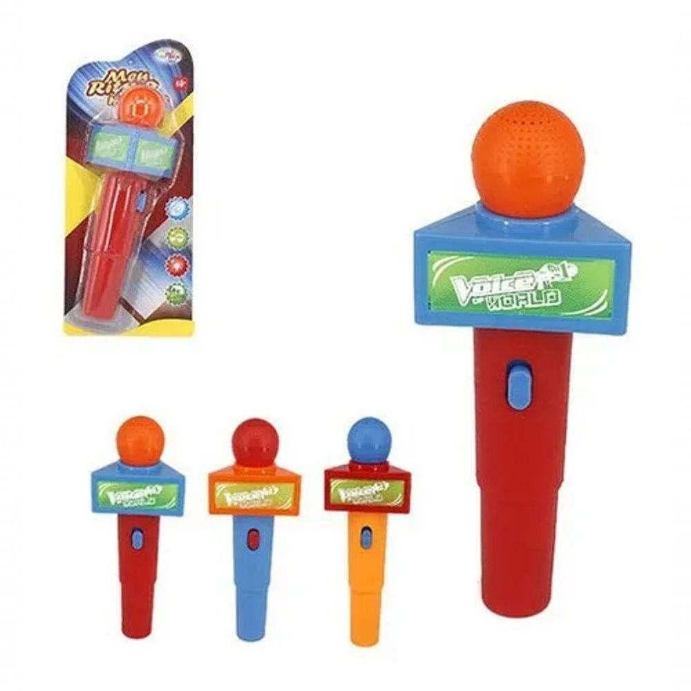 Microfone Infantil Musical Som Brinquedo Educativo Pilha - 5