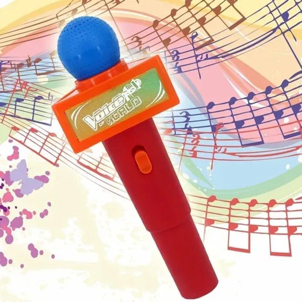 Microfone Infantil Musical Som Brinquedo Educativo Pilha - 6