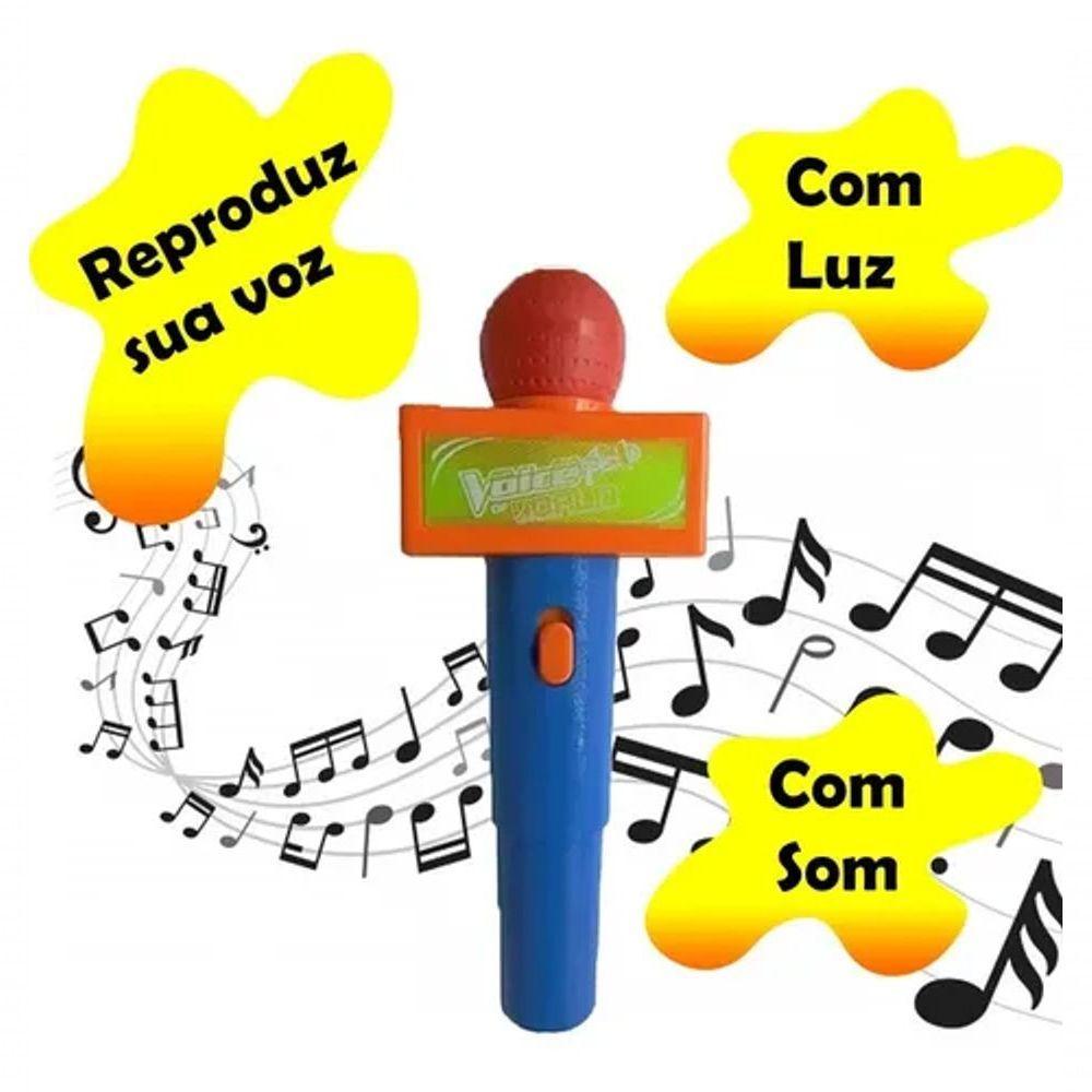 Microfone Infantil Musical Som Brinquedo Educativo Pilha - 9