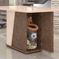 Mesa De Jantar Harmonia 4 Lugares Com Tampo De Vidro Carvalho-fendi - 3