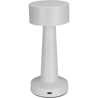 Luminaria De Mesa Led Decorativo Usb Metal 22x9x9cm Branco