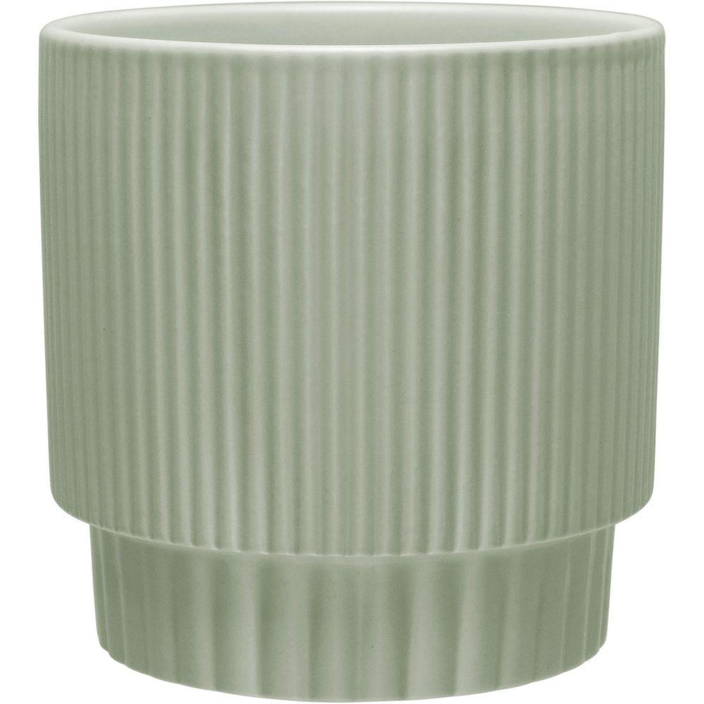 Cachepô Vaso Planta Decorativo Home&co Cerâmica 12x12 Verde - 1