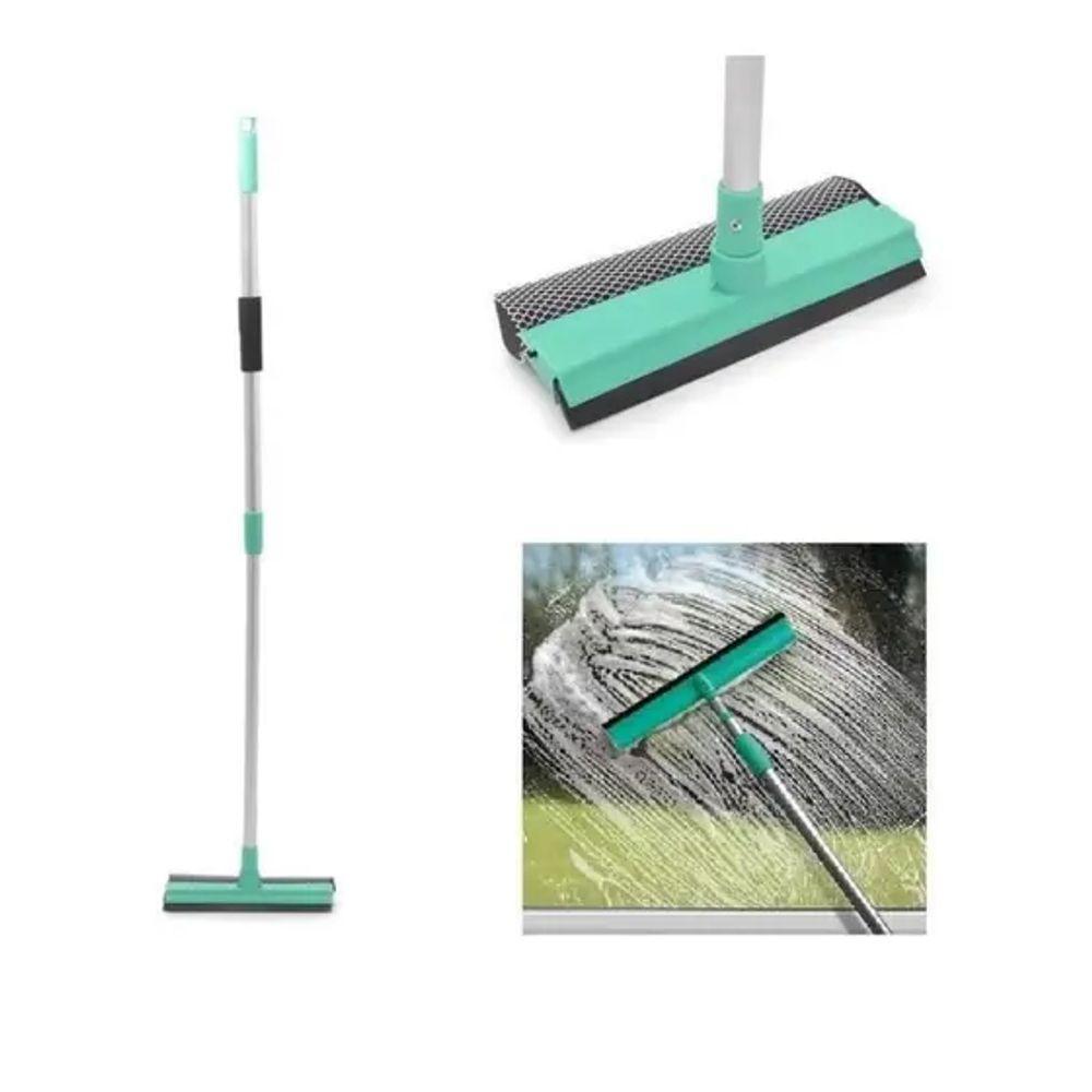 Rodo E Esponja 2em1 Cabo Extensível Retrátil Inox Leve Janel - 6