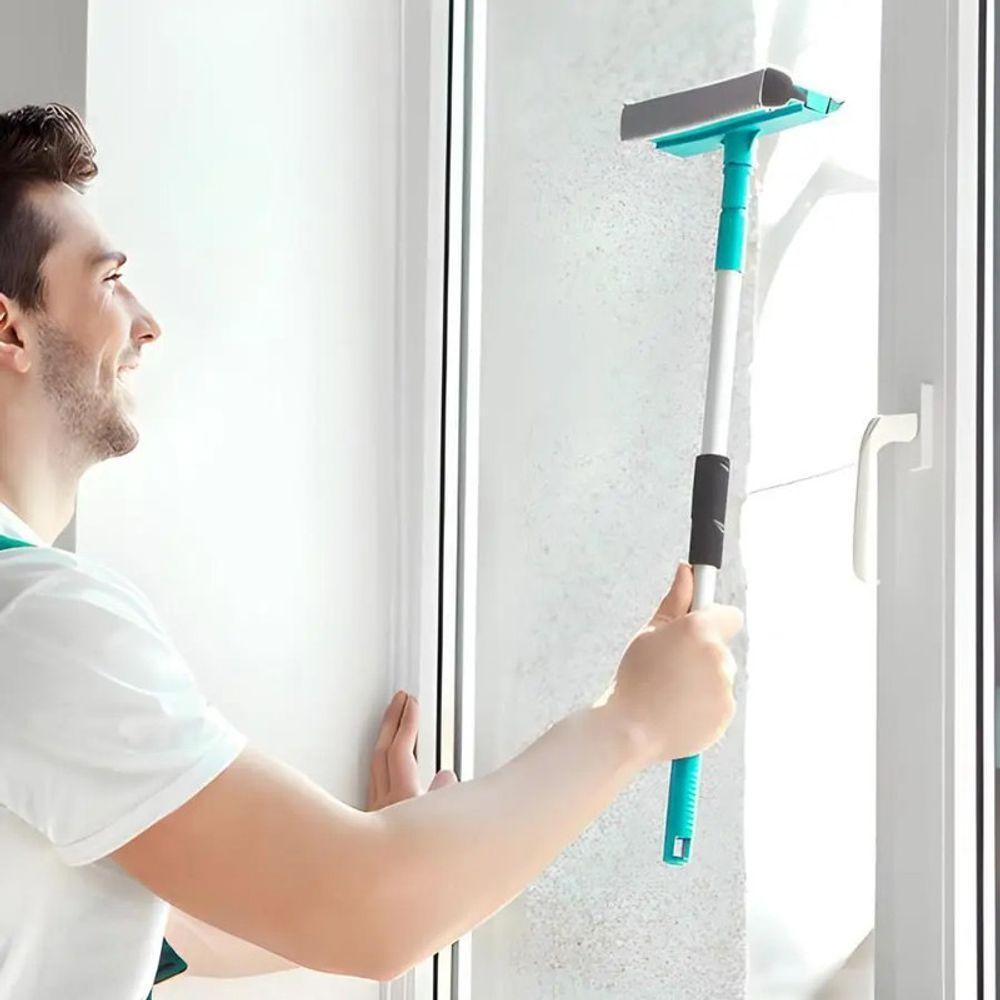 Rodo E Esponja 2em1 Cabo Extensível Retrátil Inox Leve Janel - 8