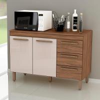 Balcão Grecia Com Tampo Para Cozinha 2 Portas E 3 Gavetas Freijo-baunilha - 2