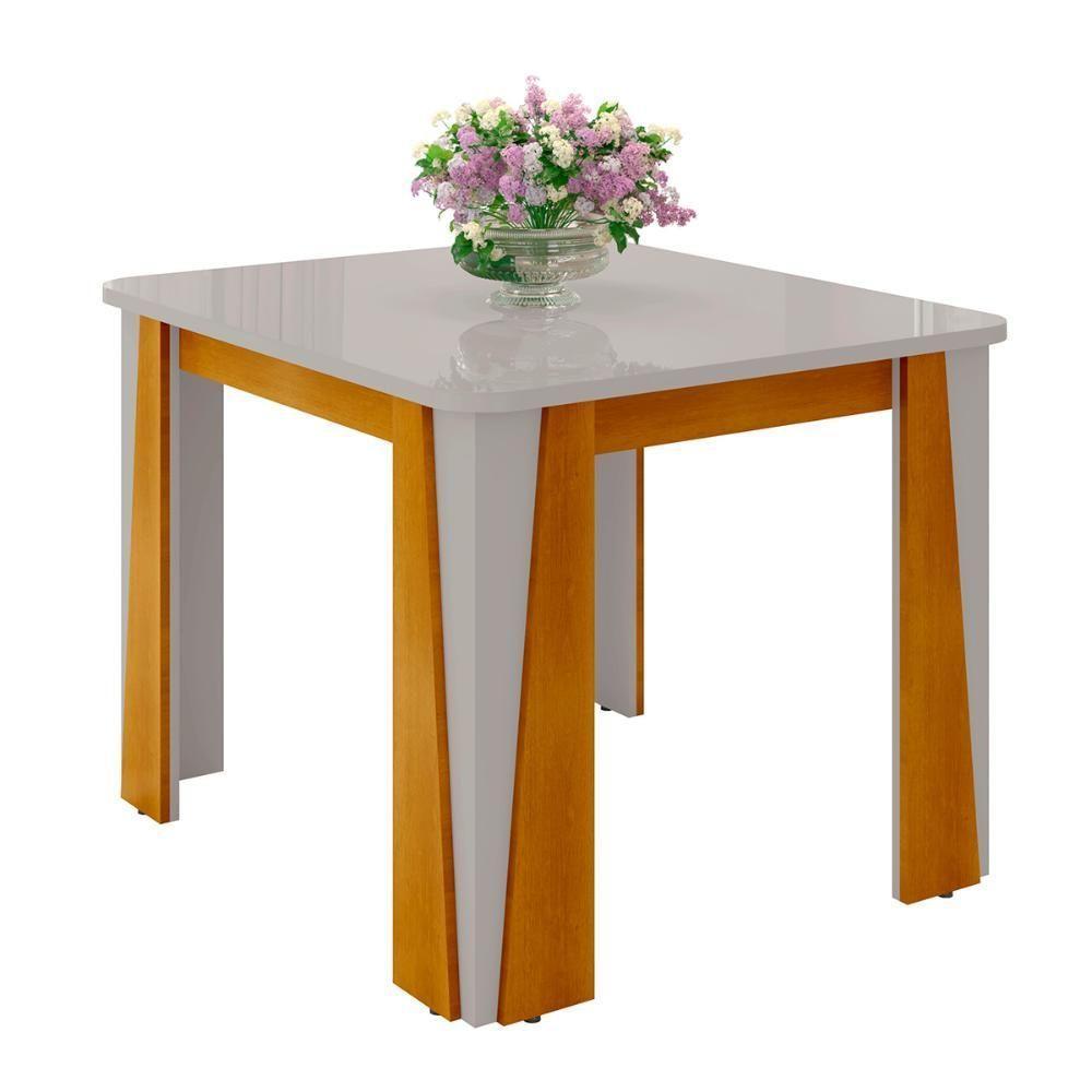 Mesa De Jantar Opera 4 Lugares Com Tampo De Vidro Naturale-off White - 1