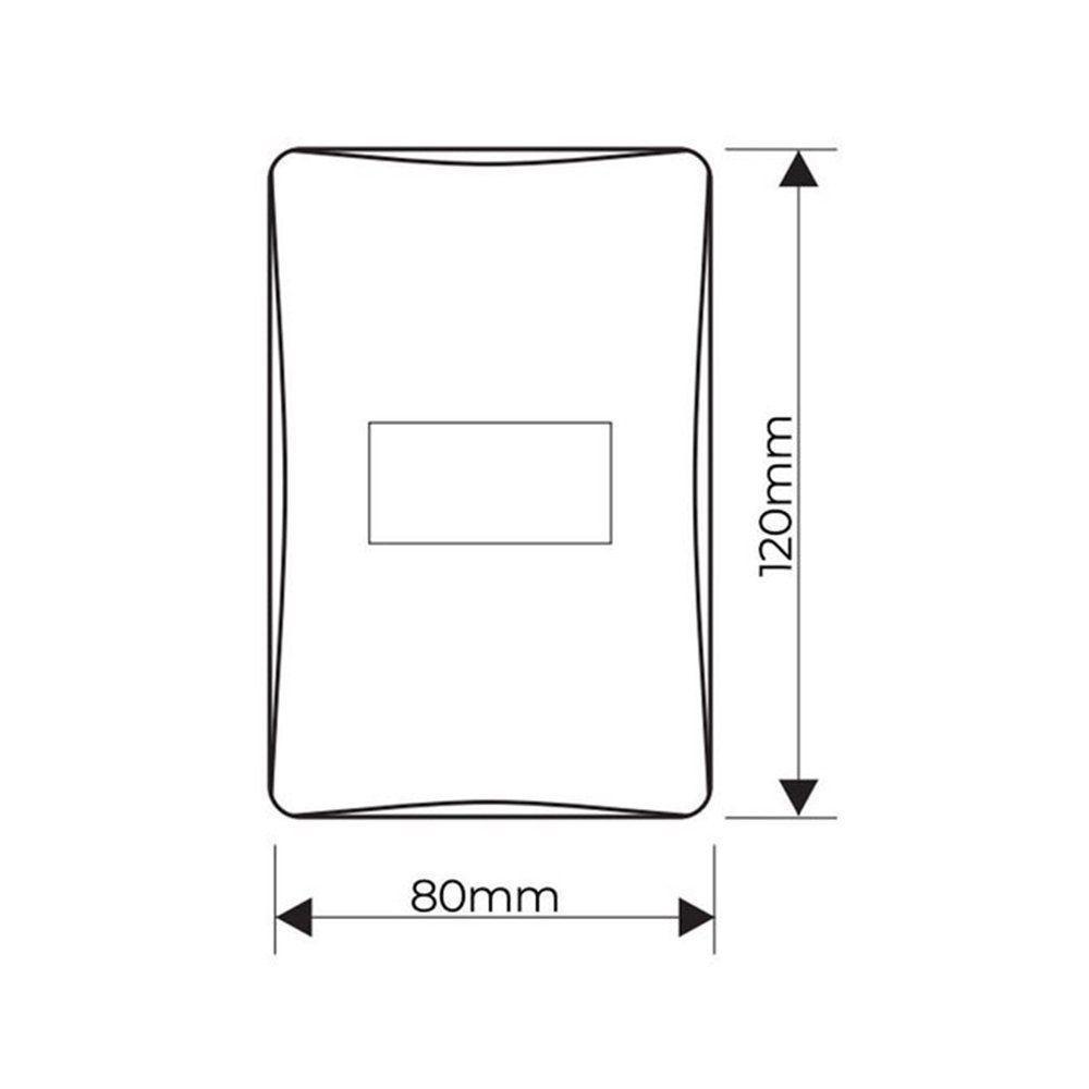 Interruptor Simples Fame Habitat Onix Com Placa 4x2 Onix - 2