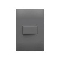 Interruptor Simples Fame Habitat Onix Com Placa 4x2 Onix - 1