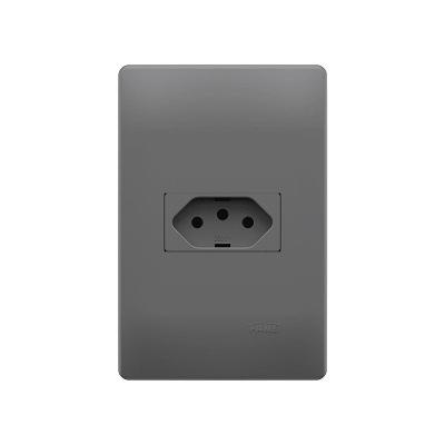 Tomada Fame Habitat Onix 2p+t 20a Com Placa 4x2 Onix