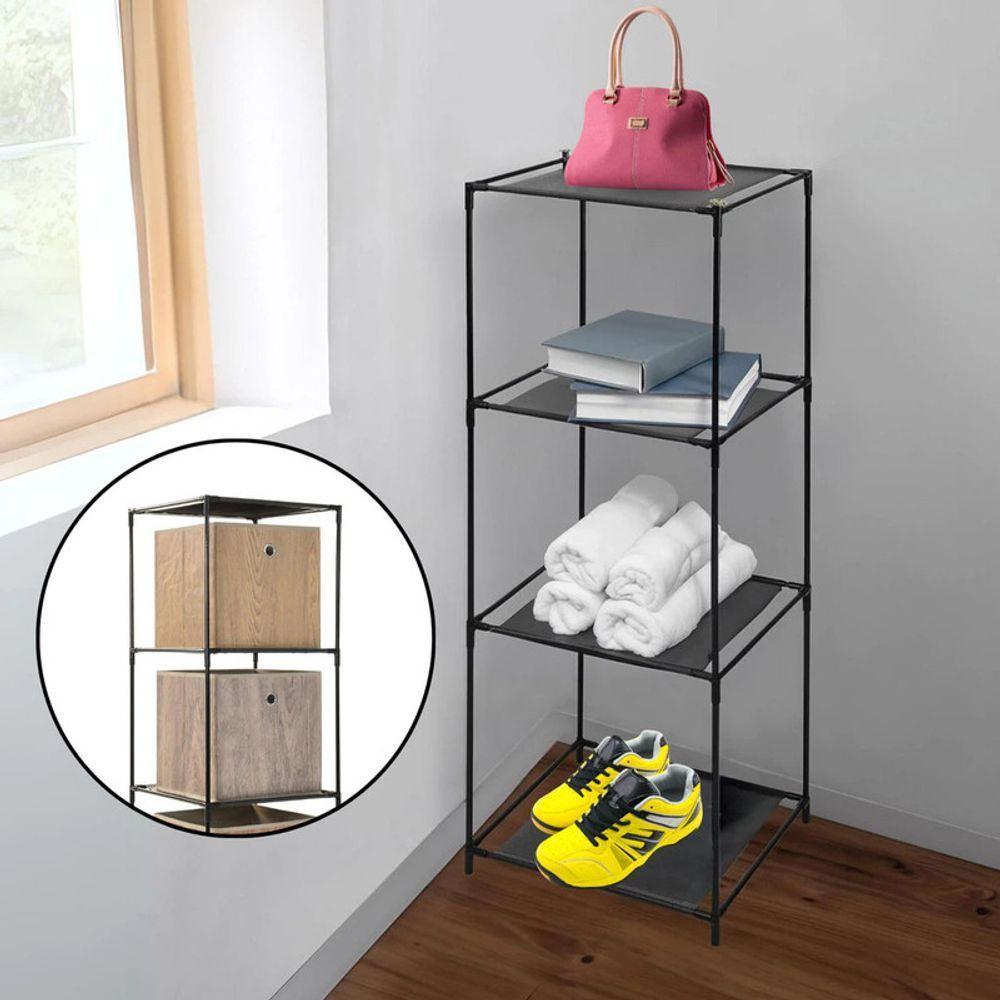 Organizador 4 Andares Ferro Tnt Multiuso Roupas Sapatos - 3