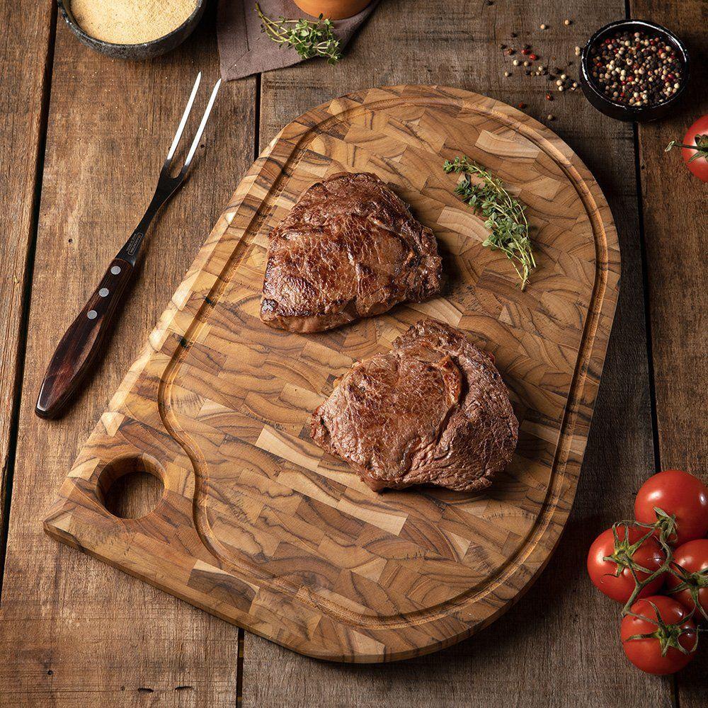 Tábua Para Churrasco Tramontina Folíum 13583351 45x33 Madeira Teca - 2