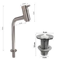 Cuba Pia Banheiro Oxford Torneira Dl08 Valvula Abs Preto Brilho - 4