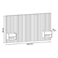 Cabeceira Florença King Com 2 Mesas De Cabeceira Cedro-off White