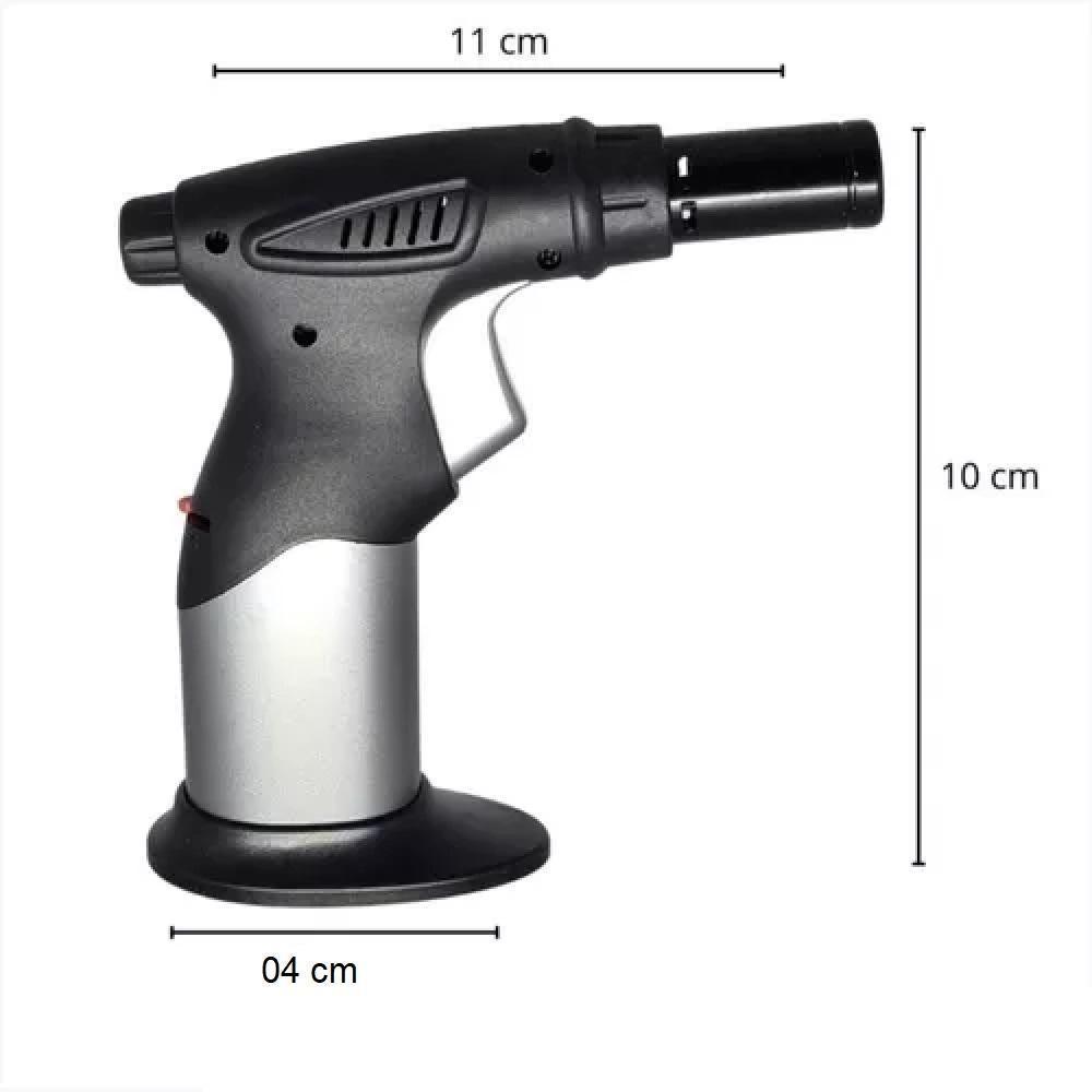 Macarico Portatil Recarregavel Mini Ultra Chama Acendedor Automatico Culinario Gourmet Regulavel Multiuso Solda Cozinha - 7