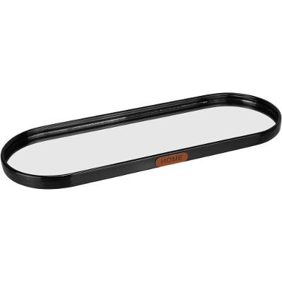 Bandeja Dcorativa Oval Home&co Espelho Metal 1x35x12cm Preta