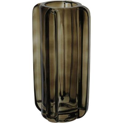 Vaso Decorativo Enfeite Planta Home&co Vidro 28x11cm Marrom