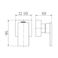 Acabamento Para Registro Docol New Edge 925744 Docolbase 1/2", 3/4" E 1" Níquel Escovado - 3