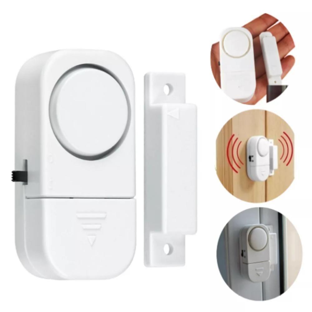 Alarme Sensor Porta Janela Magnetico Anti Roubo Sirene Sem Fio Residencial Comercial Seguranca Protecao - 1