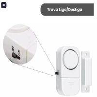 Alarme Sensor Porta Janela Magnetico Anti Roubo Sirene Sem Fio Residencial Comercial Seguranca Protecao - 8