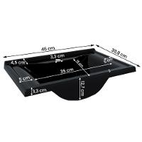 Cuba Pia Lavatório Itaparica 45 Cm Para Banheiro Preto Brilho - 3