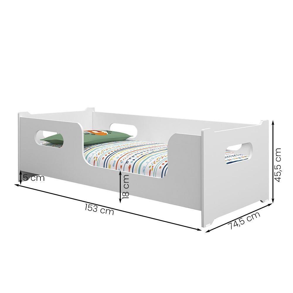 Cama Quarto Infantil Montessoriana Encanto Com Colchão Branco - 3