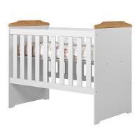 Berço 3 Em 1 Carinho Com Regulagem De Altura E Pés Fixo Branco-amadeirado - 1