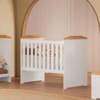 Berço 3 Em 1 Carinho Com Regulagem De Altura E Pés Fixo Branco-amadeirado - 2