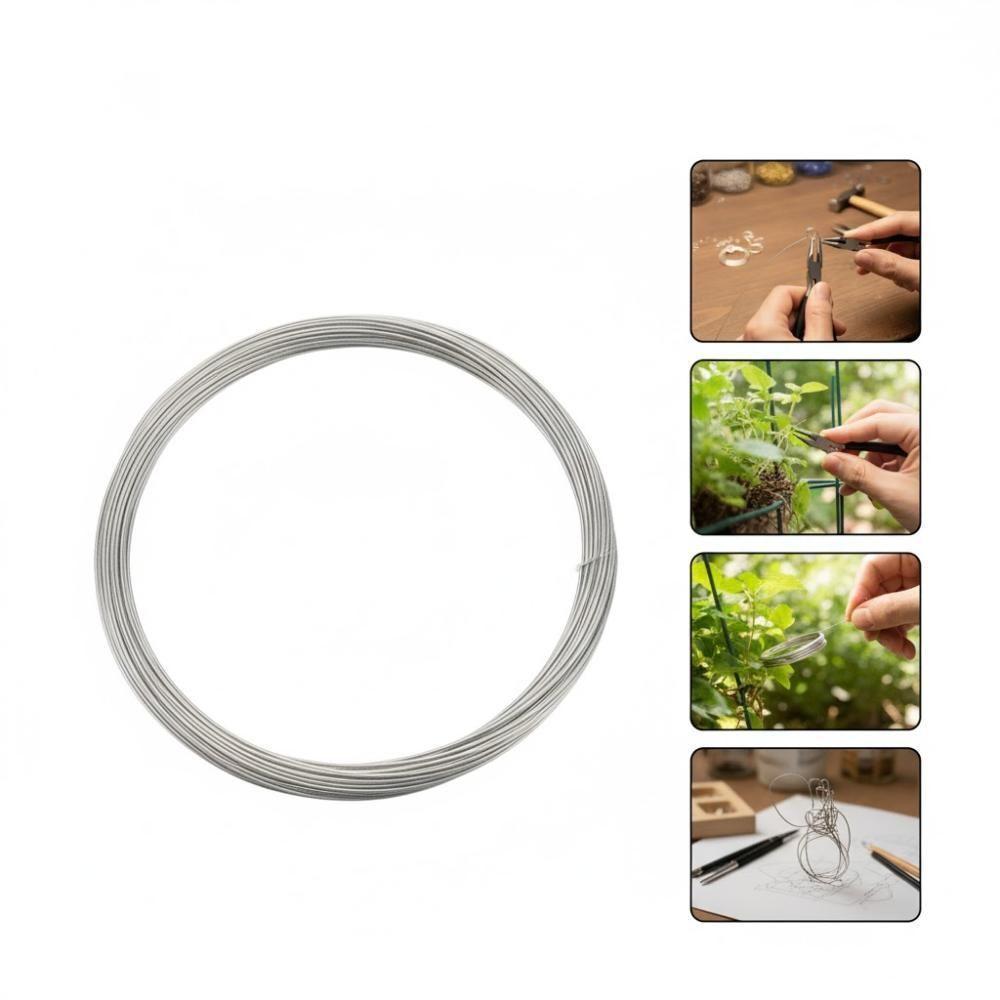 Rolo Arame Galvanizado N.22 Fio Cerca Liso Fino 1kg 325m Zincado Bijuteria Artesanato Casa Flexivel - 1