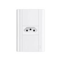 Tomada Fame Modulare 2p+t 10a Com Placa 4x2 Branco - 1