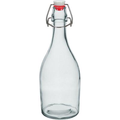 Garrafa Hermética água Vidro 500ml 26x9x9cm Transparente