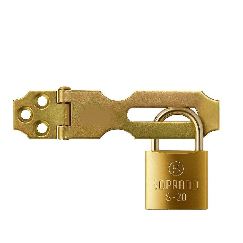 Fecho Porta Cadeado Trinco Dobradica Trava Articulada Fechadura Janela 2 1-2 Bau Portao Caixas - 2