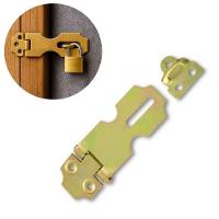 Fecho Porta Cadeado Trinco Dobradica Trava Articulada Fechadura Janela 2 1-2 Bau Portao Caixas - 1