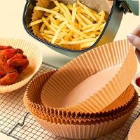 Kit 50 Forma De Papel Air Fryer Forminha Descartavel Fritadeira Eletrica Antiaderente Redonda 20cm Alimentos - 2