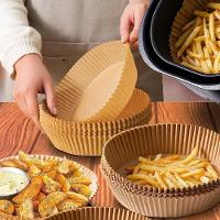 Kit 50 Forma De Papel Air Fryer Forminha Descartavel Fritadeira Eletrica Antiaderente Redonda 20cm Alimentos - 3