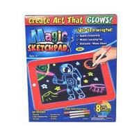 Lousa Magica De Desenhos 30 Atividades Neon 3d Led Quadro Iluminado Infantil Kit Completo 3 Canetas Tablet Criança Aviso - 6