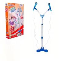 Kit Microfone Infantil Duplo Pedestal Luz Som Conecta Celula - 5