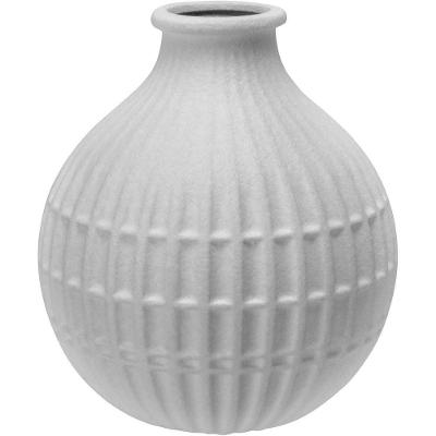 Vaso Decorativo Enfeite Redondo Home&co Cerâmica Marfim