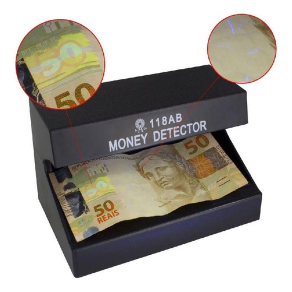 Identificador Notas Falsas Uv Luz Negra Cedulas Dinheiro Falso Selos Money Detector Bivolt - 6