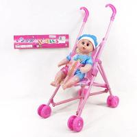 Boneca Bebe Com Carrinho De Passeio Dobravel Infantil Reborn Brinquedo - 5